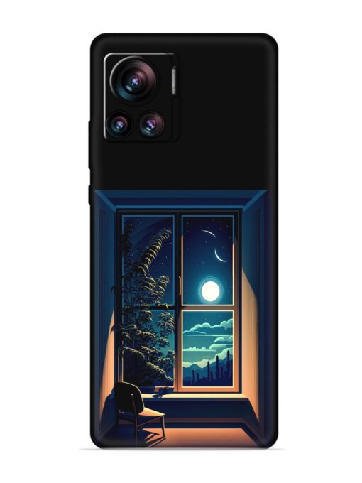 Night View At Window Embossed Soft Silicone Case for Motorola Moto Edge 30 Ultra Zapvi