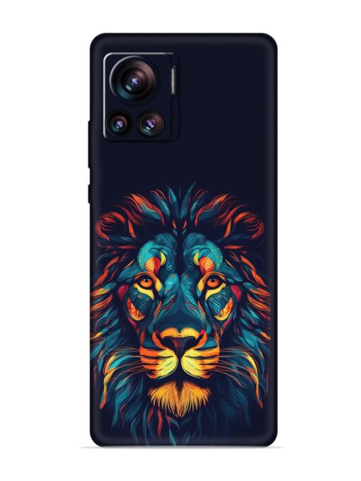 Colorful Lion Embossed Soft Silicone Case for Motorola Moto Edge 30 Ultra Zapvi