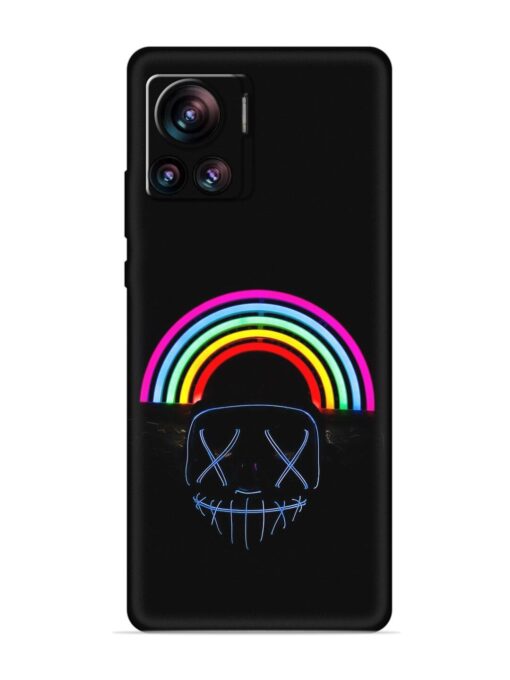 Mask Rainbow Embossed Soft Silicone Case for Motorola Moto Edge 30 Ultra Zapvi