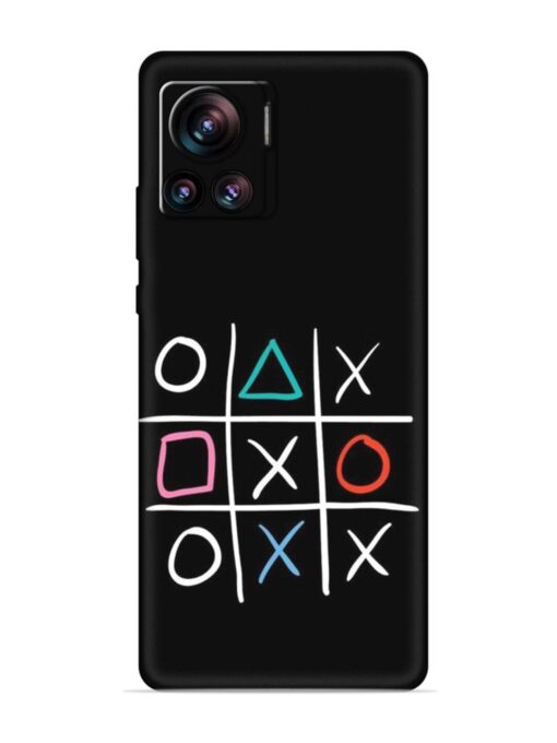 Super Neon Tic-Tac-Toe Embossed Soft Silicone Case for Motorola Moto Edge 30 Ultra Zapvi