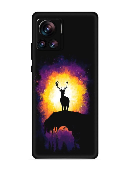 Elk Animal Art Embossed Soft Silicone Case for Motorola Moto Edge 30 Ultra Zapvi