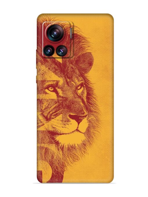 Gold Lion Crown Art Embossed Soft Silicone Case for Motorola Moto Edge 30 Ultra