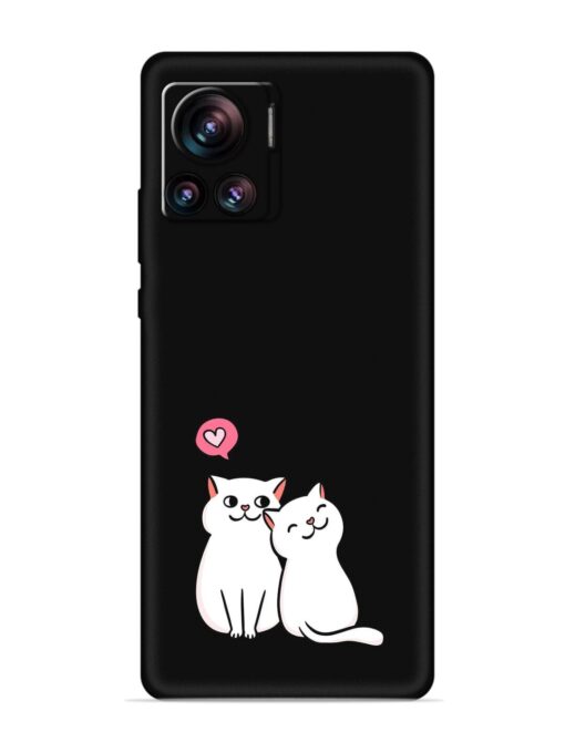 Cute Loving Cats Embossed Soft Silicone Case for Motorola Moto Edge 30 Ultra Zapvi