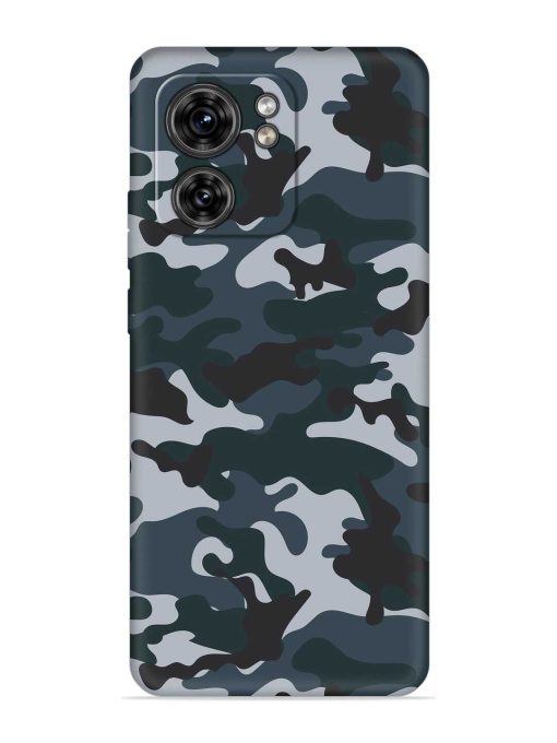 Dark Blue Army Military Art Embossed Soft Silicone Case for Motorola Moto Edge 40 Zapvi