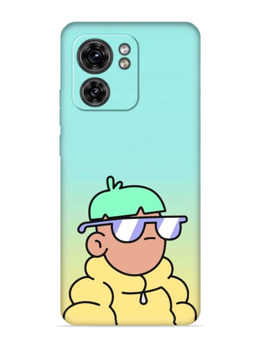 Doodles Cool Character Embossed Soft Silicone Case for Motorola Moto Edge 40