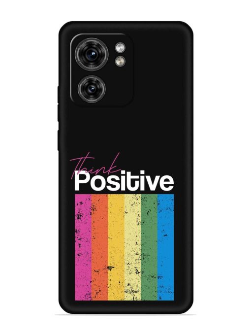 Think Positive Typography Embossed Soft Silicone Case for Motorola Moto Edge 40