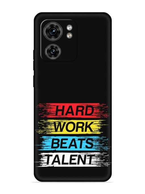 Hard Work Beats Embossed Soft Silicone Case for Motorola Moto Edge 40 Zapvi