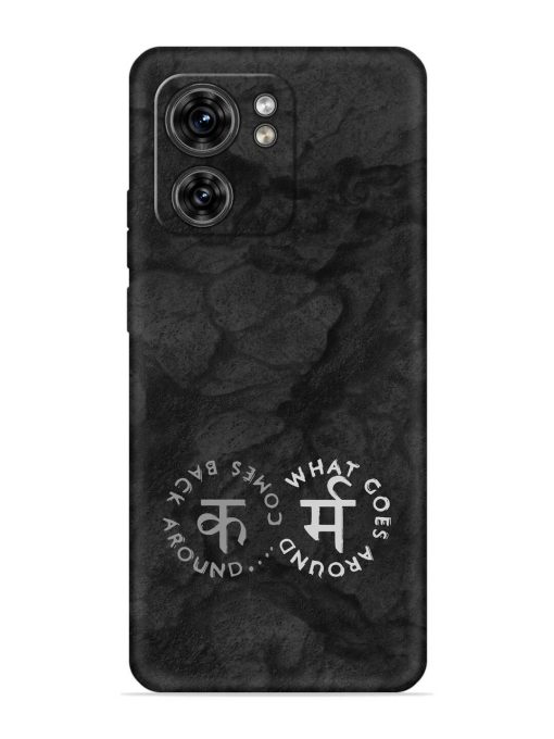 Karma Hindi Word Embossed Soft Silicone Case for Motorola Moto Edge 40 Zapvi