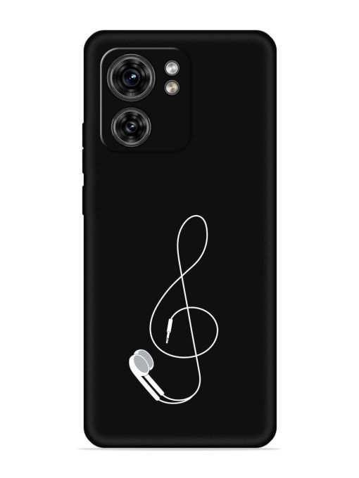 Music Earphone Vector Embossed Soft Silicone Case for Motorola Moto Edge 40