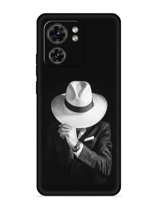 Men Under Hat Embossed Soft Silicone Case for Motorola Moto Edge 40