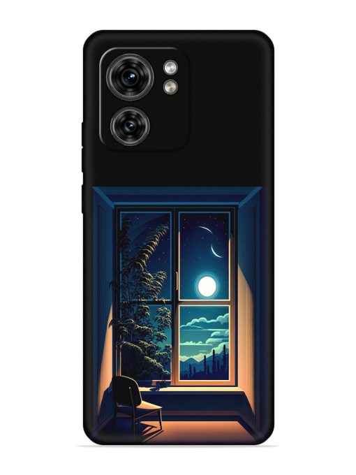 Night View At Window Embossed Soft Silicone Case for Motorola Moto Edge 40 Zapvi