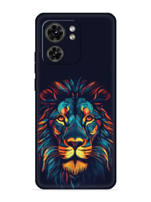 Colorful Lion Embossed Soft Silicone Case for Motorola Moto Edge 40 Zapvi