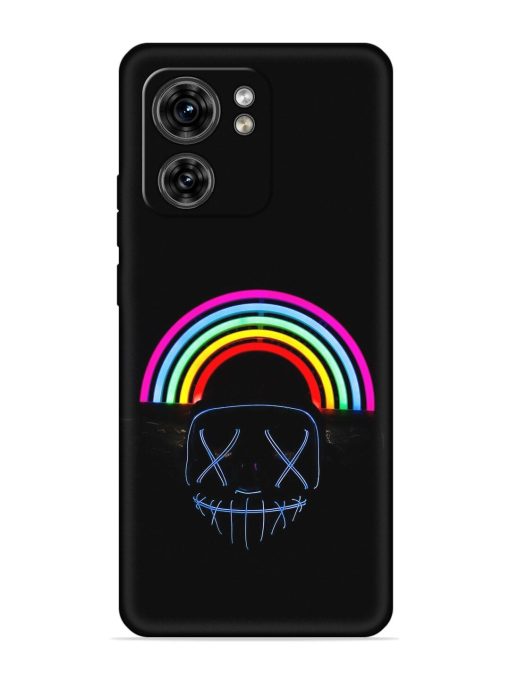 Mask Rainbow Embossed Soft Silicone Case for Motorola Moto Edge 40 Zapvi