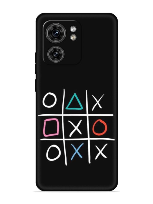 Super Neon Tic-Tac-Toe Embossed Soft Silicone Case for Motorola Moto Edge 40