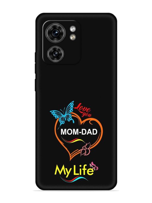 Love You Mom Dad Embossed Soft Silicone Case for Motorola Moto Edge 40 Zapvi