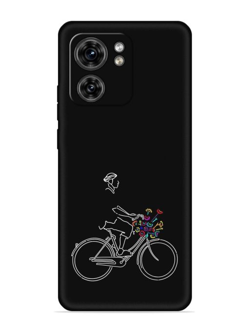 Minimalist Cycle Art Embossed Soft Silicone Case for Motorola Moto Edge 40 Zapvi