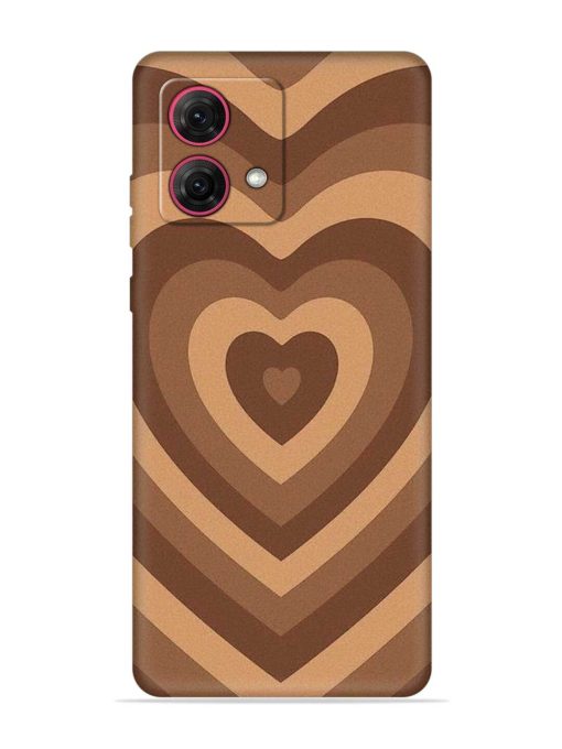 Brown Heart Embossed Soft Silicone Case for Motorola Moto Edge 40 Neo Zapvi