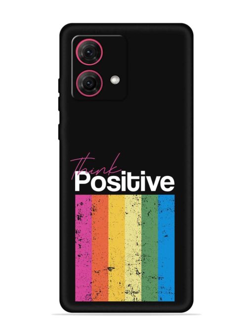 Think Positive Typography Embossed Soft Silicone Case for Motorola Moto Edge 40 Neo Zapvi