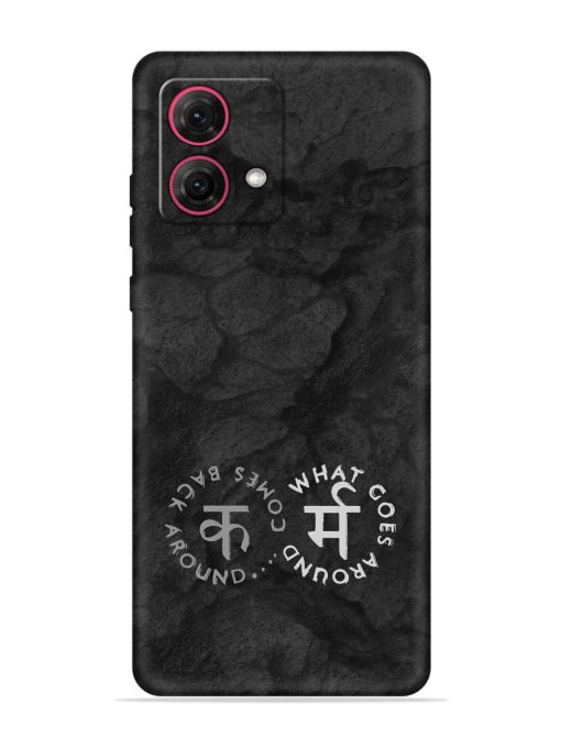 Karma Hindi Word Embossed Soft Silicone Case for Motorola Moto Edge 40 Neo Zapvi