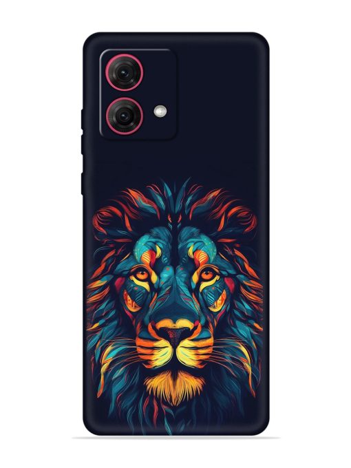 Colorful Lion Embossed Soft Silicone Case for Motorola Moto Edge 40 Neo Zapvi