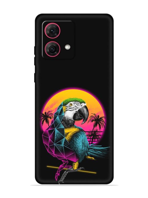 Rad Parrot Embossed Soft Silicone Case for Motorola Moto Edge 40 Neo Zapvi