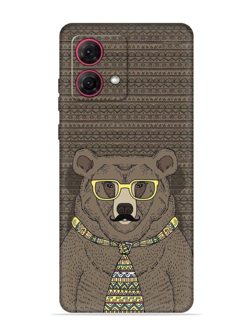 Grizzly Bear Embossed Soft Silicone Case for Motorola Moto Edge 40 Neo Zapvi