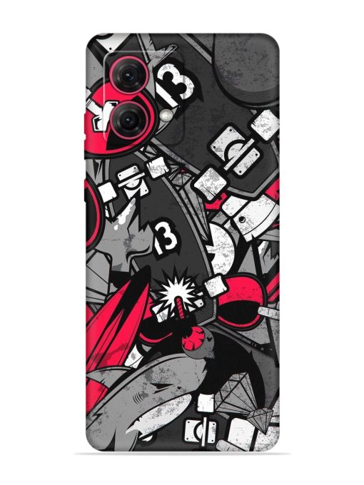 Fictional Doodle Embossed Soft Silicone Case for Motorola Moto Edge 40 Neo Zapvi