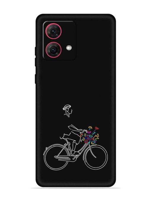 Minimalist Cycle Art Embossed Soft Silicone Case for Motorola Moto Edge 40 Neo Zapvi