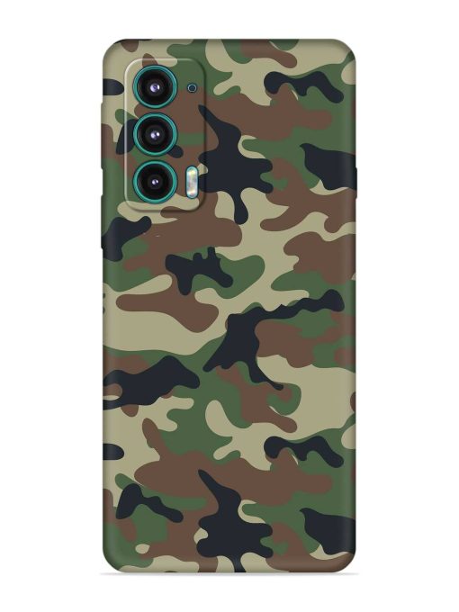 Army Military Camouflage Dark Green Embossed Soft Silicone Case for Motorola Moto Edge 5 Zapvi