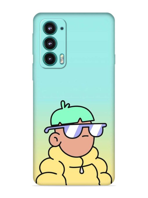 Doodles Cool Character Embossed Soft Silicone Case for Motorola Moto Edge 5 Zapvi