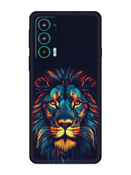 Colorful Lion Embossed Soft Silicone Case for Motorola Moto Edge 5 Zapvi