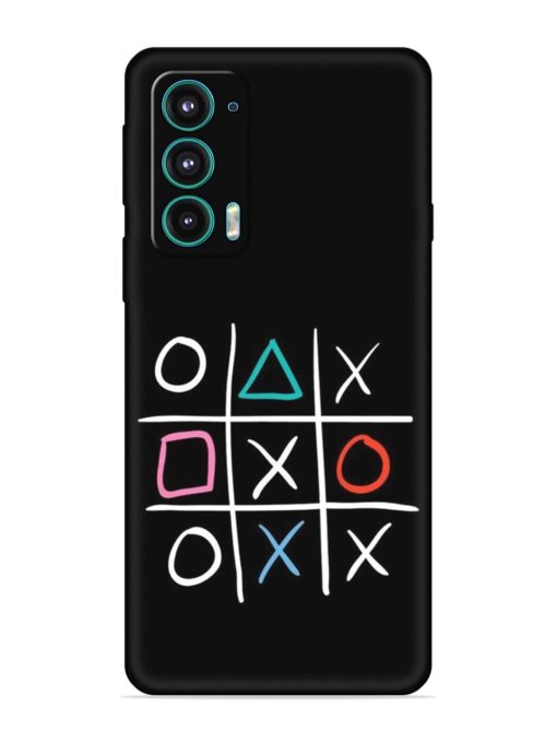 Super Neon Tic-Tac-Toe Embossed Soft Silicone Case for Motorola Moto Edge 5 Zapvi