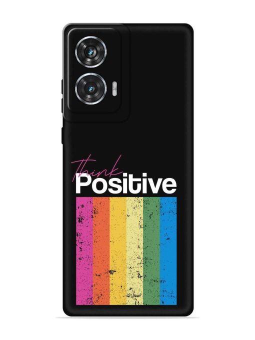 Think Positive Typography Embossed Soft Silicone Case for Motorola Moto Edge 50 Fusion (5G)