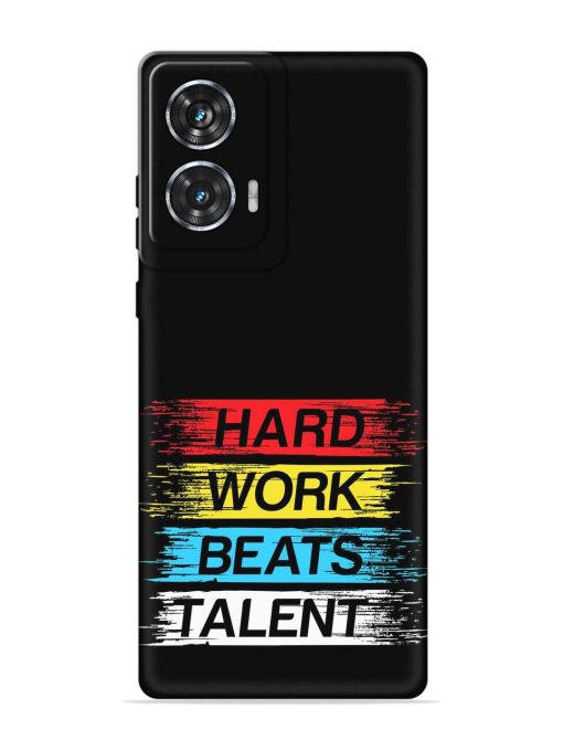 Hard Work Beats Embossed Soft Silicone Case for Motorola Moto Edge 50 Fusion (5G) Zapvi