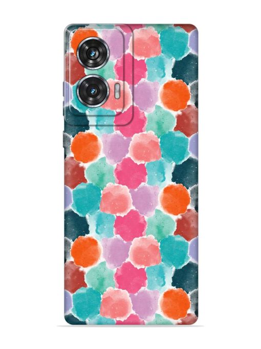 Colorful Seamless Pattern Embossed Soft Silicone Case for Motorola Moto Edge 50 Fusion (5G)