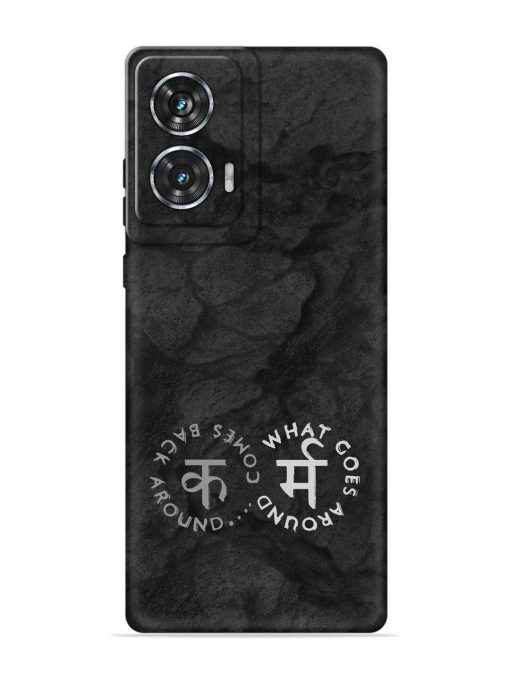 Karma Hindi Word Embossed Soft Silicone Case for Motorola Moto Edge 50 Fusion (5G)