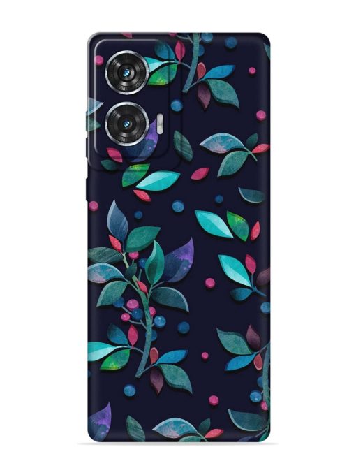 Decorative Watercolor Flower Embossed Soft Silicone Case for Motorola Moto Edge 50 Fusion (5G)