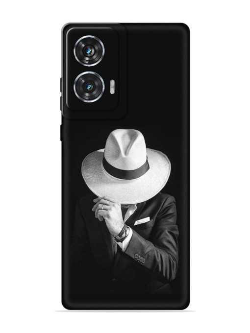 Men Under Hat Embossed Soft Silicone Case for Motorola Moto Edge 50 Fusion (5G)