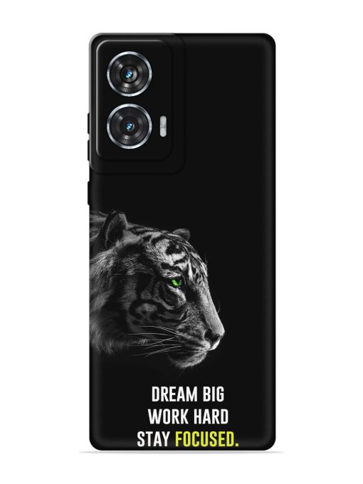 Dream Big Work Hard Embossed Soft Silicone Case for Motorola Moto Edge 50 Fusion (5G)