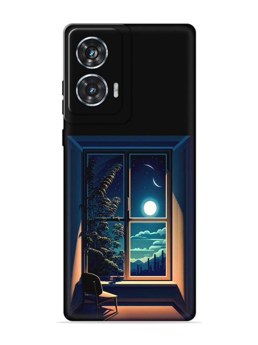 Night View At Window Embossed Soft Silicone Case for Motorola Moto Edge 50 Fusion (5G)