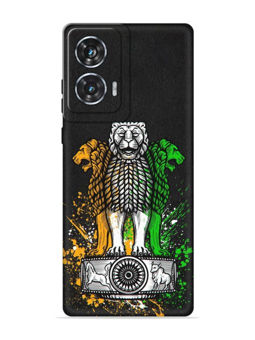 Pillars Of Ashoka Embossed Soft Silicone Case for Motorola Moto Edge 50 Fusion (5G) Zapvi