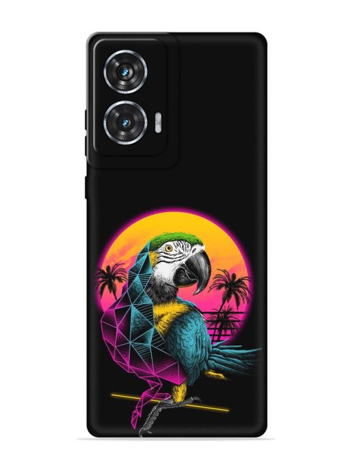 Rad Parrot Embossed Soft Silicone Case for Motorola Moto Edge 50 Fusion (5G) Zapvi