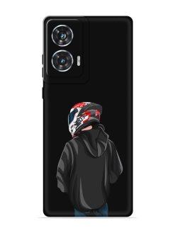 Motorcycle Rider Embossed Soft Silicone Case for Motorola Moto Edge 50 Fusion (5G)