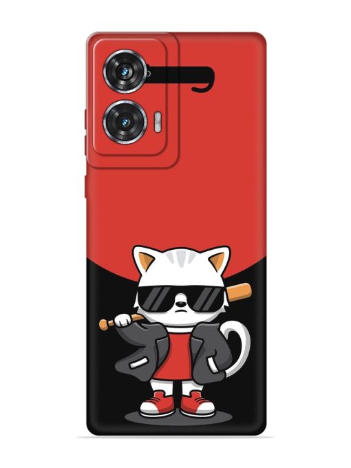 Cool Little Bear Cartoon Embossed Soft Silicone Case for Motorola Moto Edge 50 Fusion (5G)