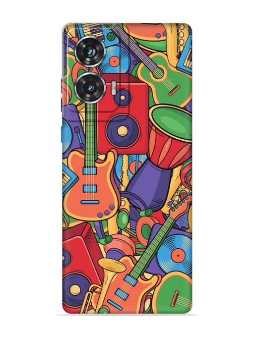 Colorful Music Art Embossed Soft Silicone Case for Motorola Moto Edge 50 Fusion (5G)