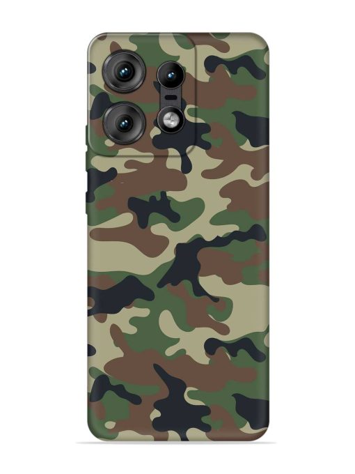 Army Military Camouflage Dark Green Embossed Soft Silicone Case for Motorola Moto Edge 50 Pro (5G) Zapvi