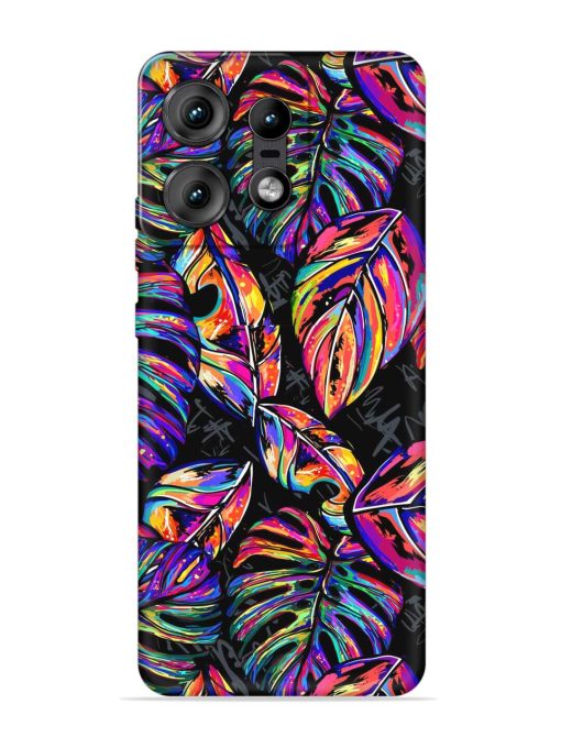 Tropical Seamless Vector Embossed Soft Silicone Case for Motorola Moto Edge 50 Pro (5G) Zapvi