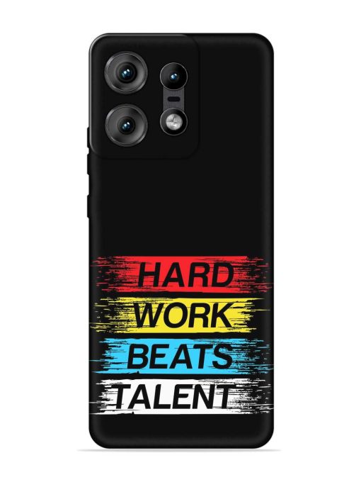 Hard Work Beats Embossed Soft Silicone Case for Motorola Moto Edge 50 Pro (5G)