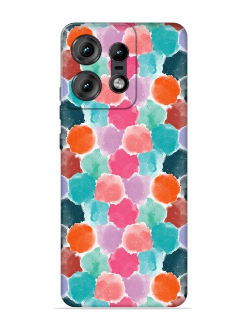 Colorful Seamless Pattern Embossed Soft Silicone Case for Motorola Moto Edge 50 Pro (5G)