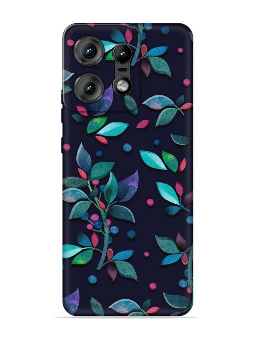 Decorative Watercolor Flower Embossed Soft Silicone Case for Motorola Moto Edge 50 Pro (5G)